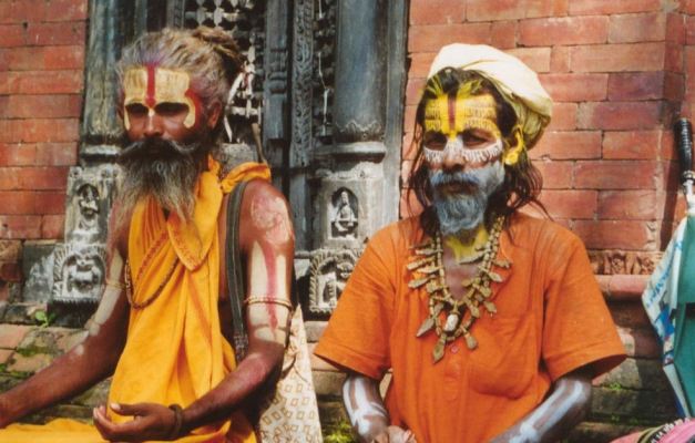 A pair of Sadhus (Holy Men)