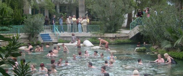The waters of Pamukkale were of high enough renown that even Cleopatra was said to have bathed in them