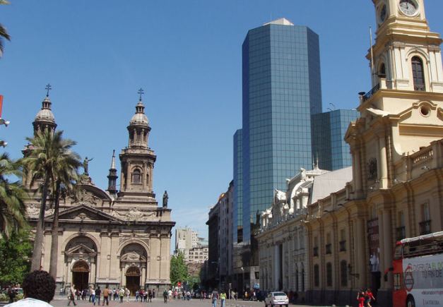 The "Plaza de Armas" in Santiago