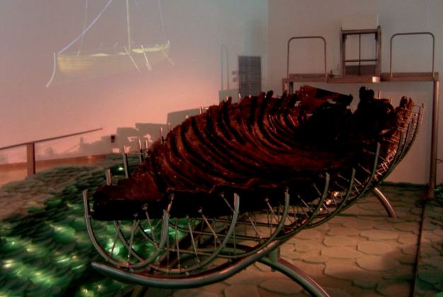 An ancient wooden boat discovered in 1986 and believed to be from the time of Jesus