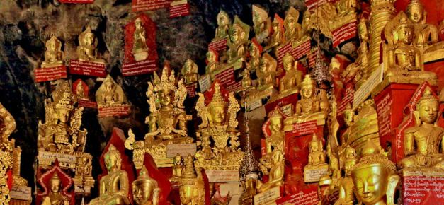 The Limestone caves at Pindaya are filled with religious icons
