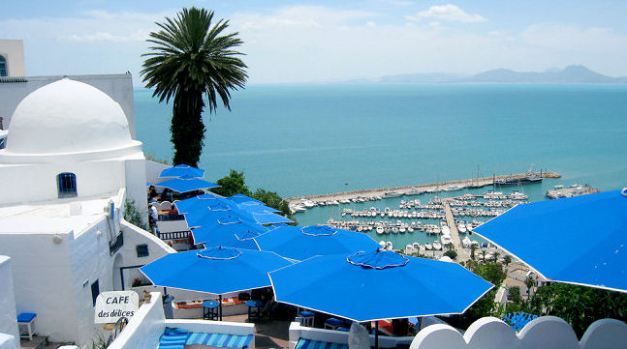 The town of Sidi Bou Said heavily reflects its Andalusian Heritage