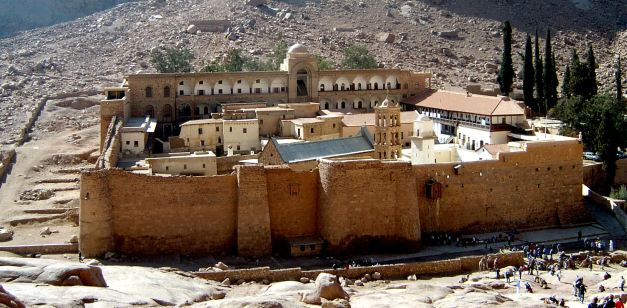 Saint Catherine Monastery at the base of Mount Sinai