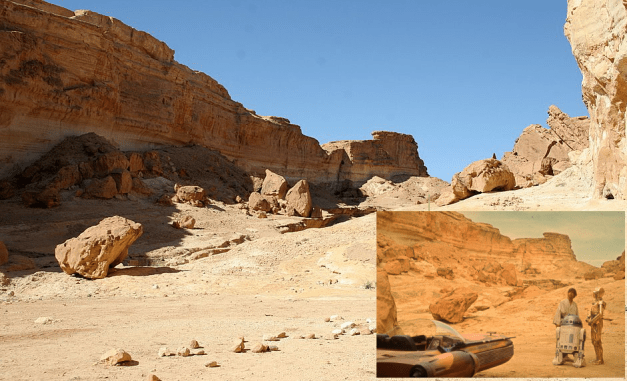 From Lukes search for his missing droids, to podracing canyons, the Lars Farmstead and Old Bens house .. there are a number of sites to visit fo rthe Star Wars Fan