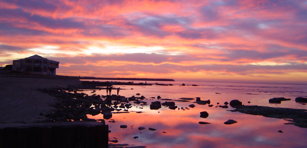 Sunset along the coast at Apollonia