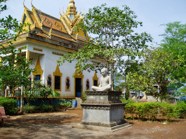 Buddhist Temple, Along Mekong, Cambodia