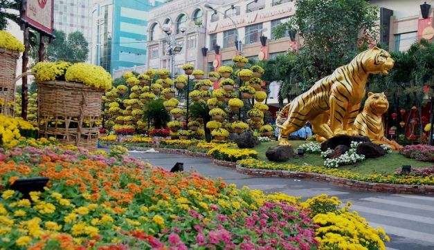 Nguyen Hue Tet Flower Street during a previous Lunar New Year